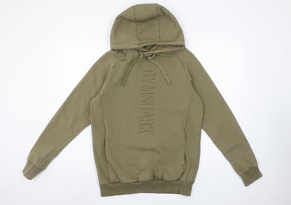 Gymshark Women’s Khaki Small Pullover Hoodie – Cotton Blend, Hooded, Casual