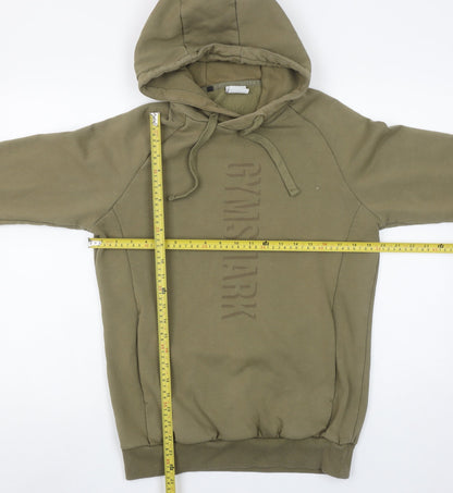 Gymshark Women’s Khaki Small Pullover Hoodie – Cotton Blend, Hooded, Casual