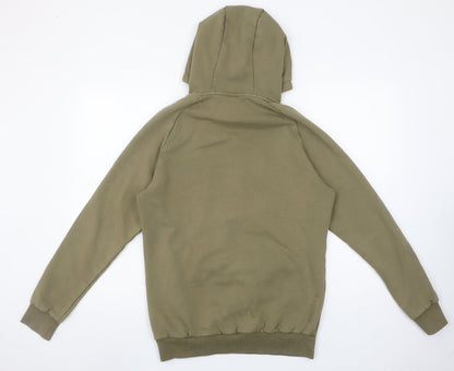 Gymshark Women’s Khaki Small Pullover Hoodie – Cotton Blend, Hooded, Casual