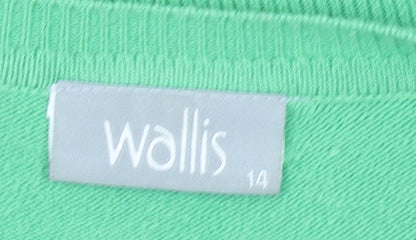 Womens UK Size 14 Wallis Green Henley Jumper