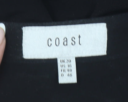 Coast Women’s Black Lace Sleeve Wrap Blouse Size 20