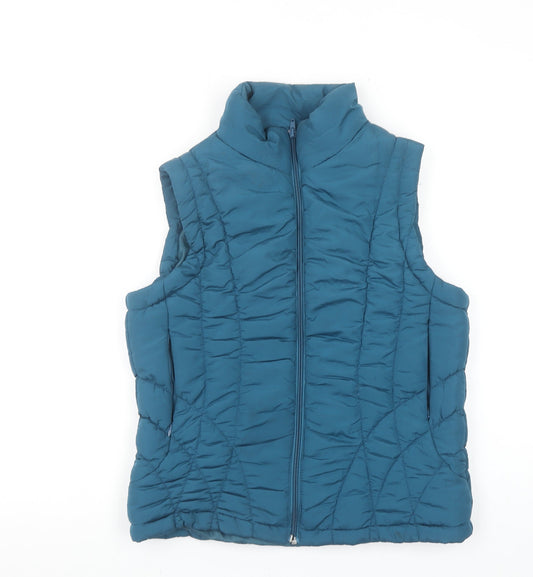 Womens UK Size 12 Mystify Blue Puffer Jacket