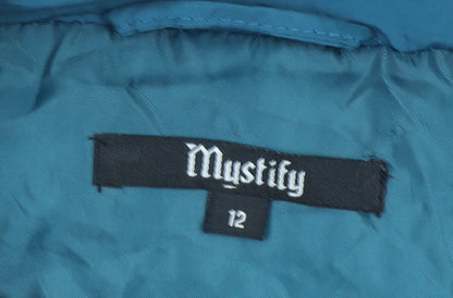 Womens UK Size 12 Mystify Blue Puffer Jacket
