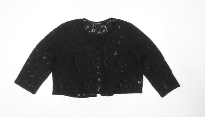 Dunnes Women’s Black Lace Kimono Blouse XL Elegant Formal Top