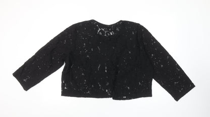 Dunnes Women’s Black Lace Kimono Blouse XL Elegant Formal Top