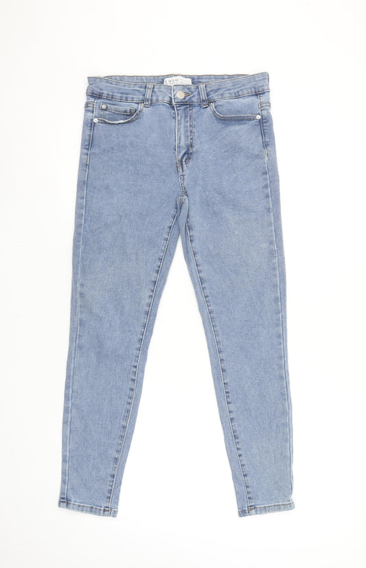 Primark Women Blue Skinny Jeans Size 10 Slim Fit Stretch Denim