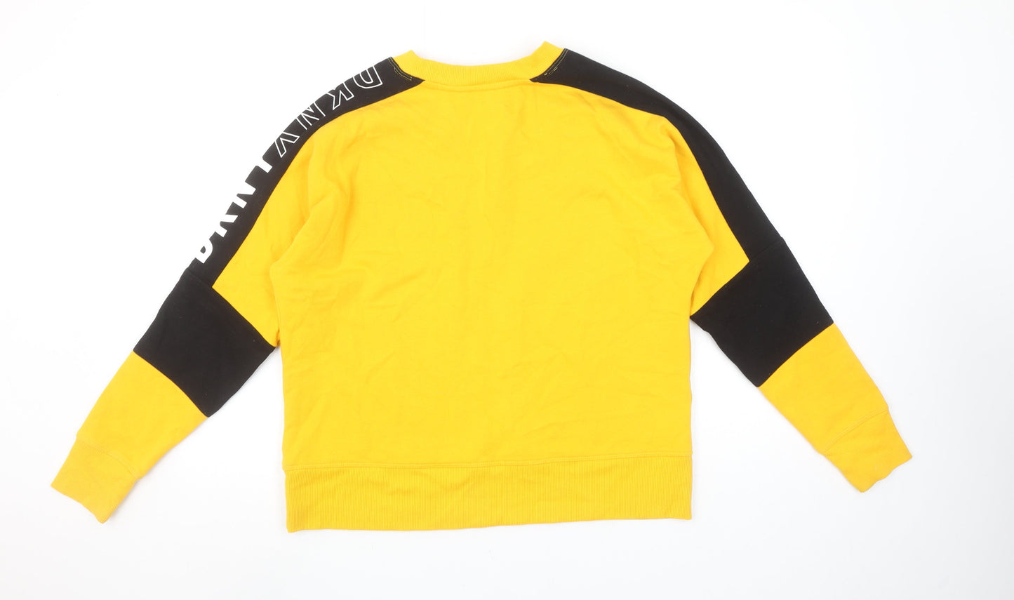 DKNY Sport Women's Yellow & Black Crew Neck Sweatshirt Size S