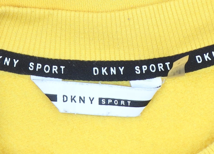 DKNY Sport Women's Yellow & Black Crew Neck Sweatshirt Size S