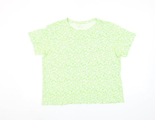Womens UK Size 14 Dunnes Stores Green Basic T-Shirt