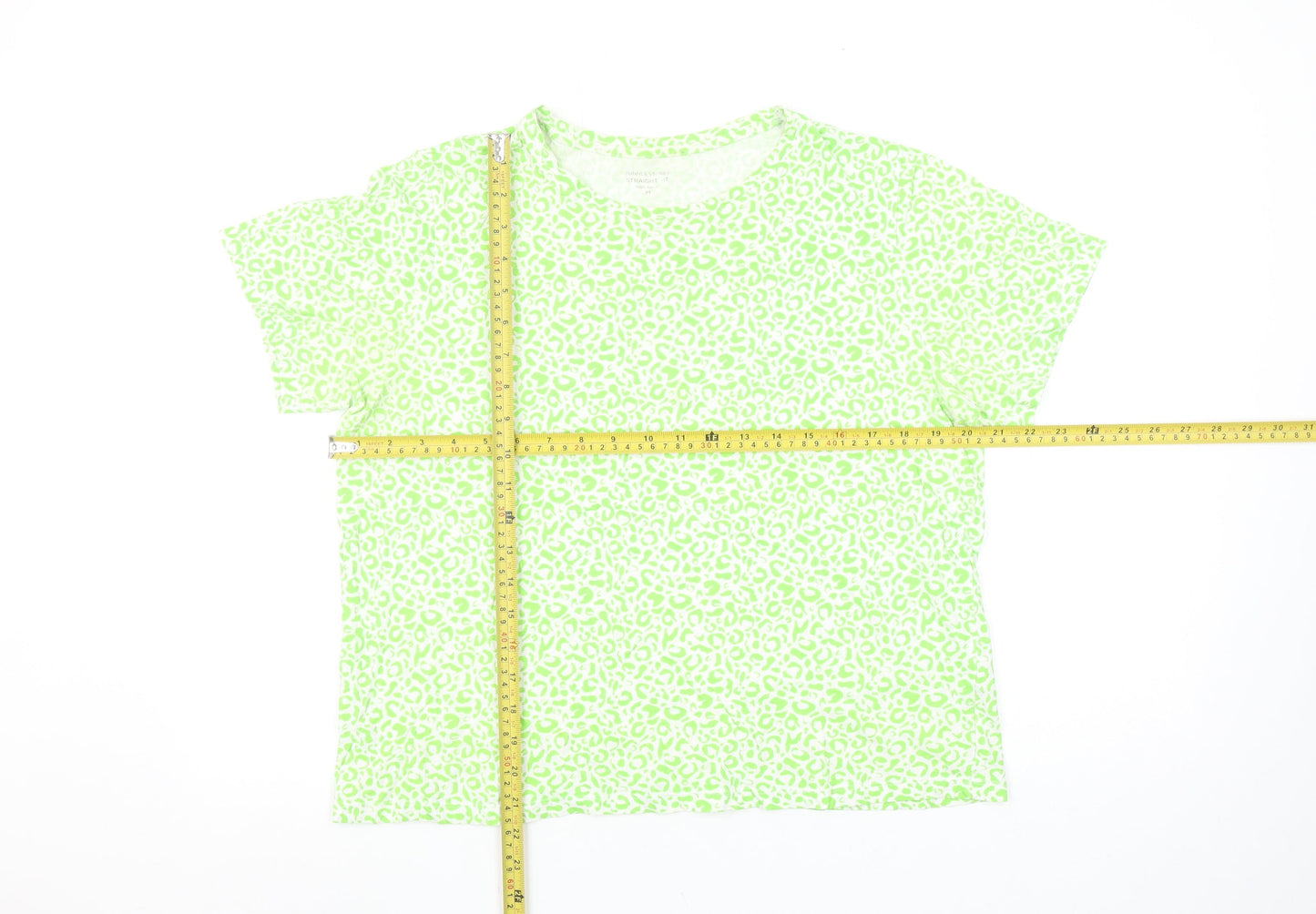 Womens UK Size 14 Dunnes Stores Green Basic T-Shirt