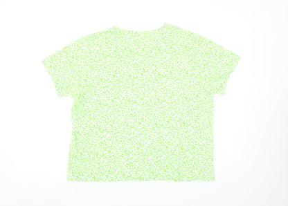 Womens UK Size 14 Dunnes Stores Green Basic T-Shirt