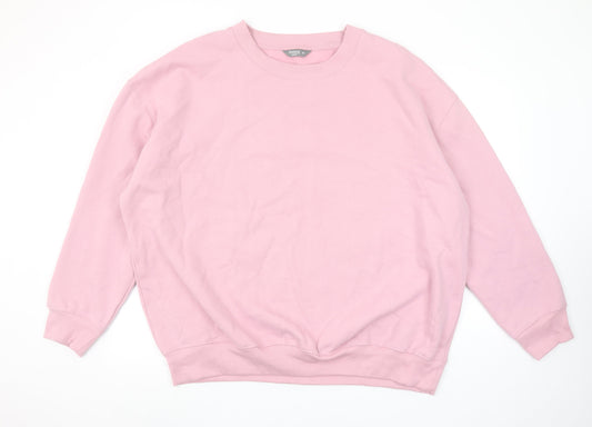 Nutmeg Women Pink Size 20 Pullover Sweatshirt Cotton Blend
