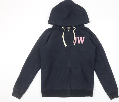 Womens UK Size 12 Jack Wills Blue Full Zip Hoodie