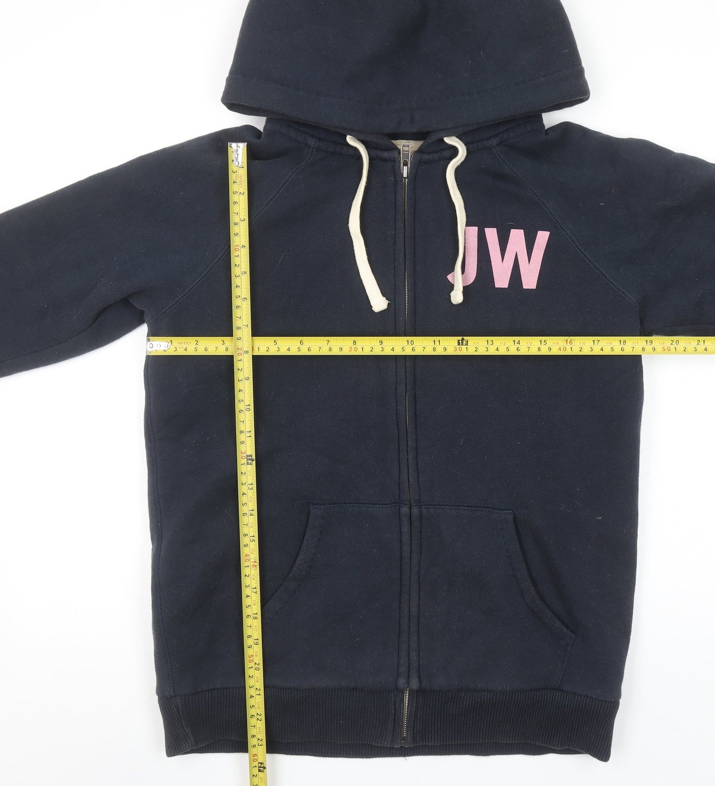 Womens UK Size 12 Jack Wills Blue Full Zip Hoodie