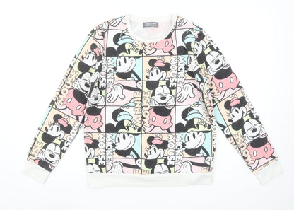 Womens UK Size S Disney Multicoloured Pullover Sweatshirt