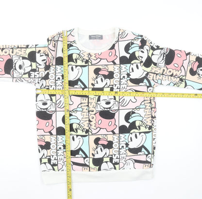 Womens UK Size S Disney Multicoloured Pullover Sweatshirt