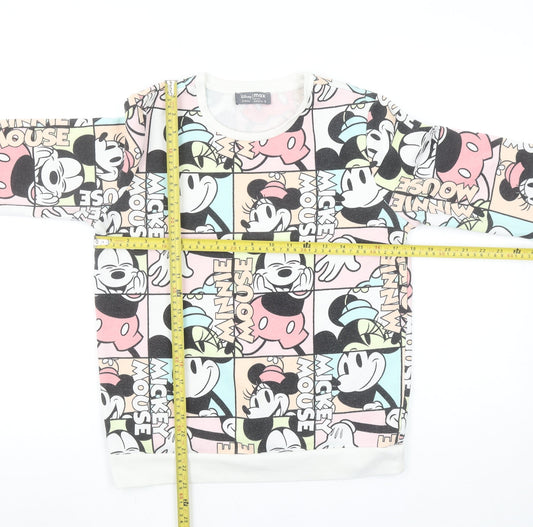 Womens UK Size S Disney Multicoloured Pullover Sweatshirt