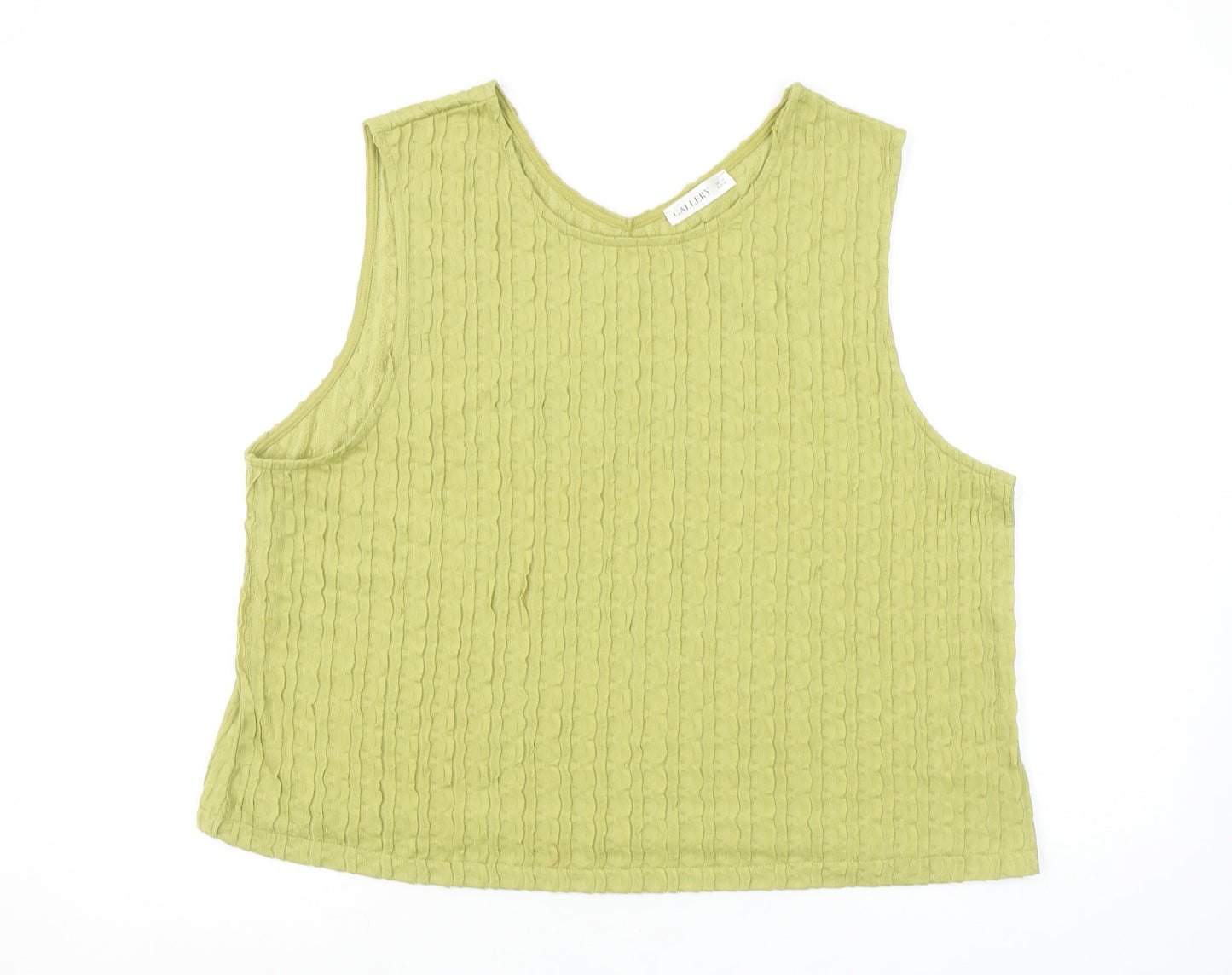 Womens UK Size 18 Gallery Green Cropped Tank