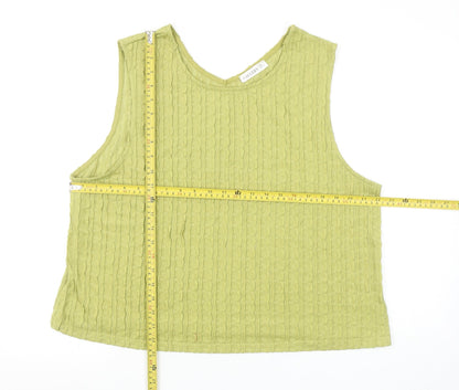 Womens UK Size 18 Gallery Green Cropped Tank
