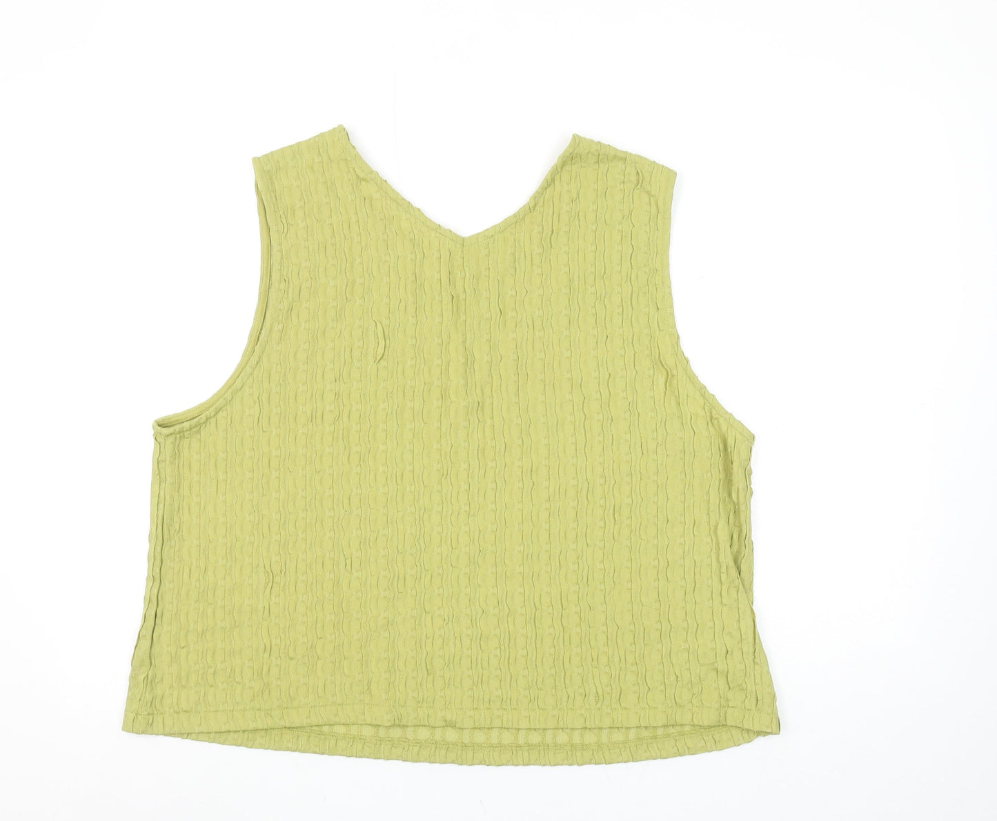 Womens UK Size 18 Gallery Green Cropped Tank