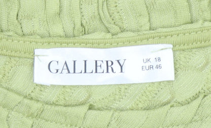 Womens UK Size 18 Gallery Green Cropped Tank