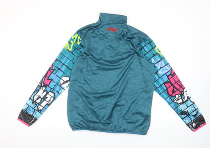 Azzurri Boys Blue 1/4 Zip Graphic Sweatshirt 5 Years