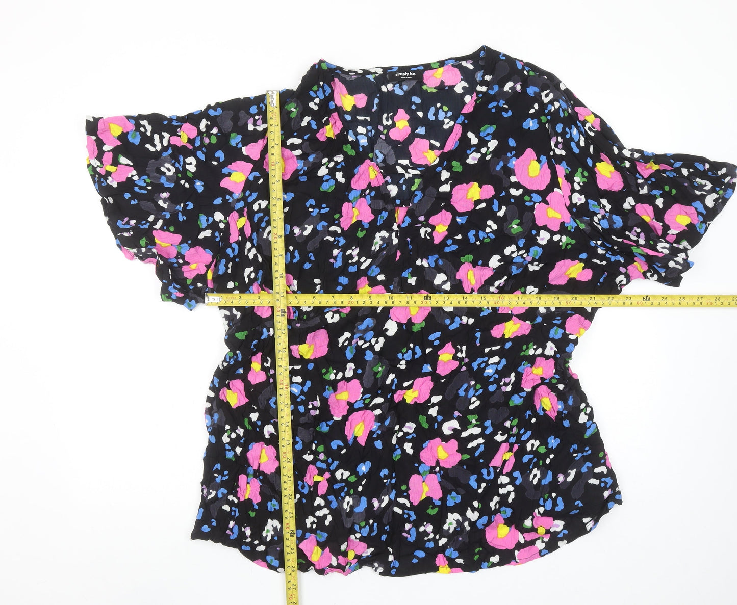 Womens UK Size 22 Simply Be Multicoloured Tunic Blouse