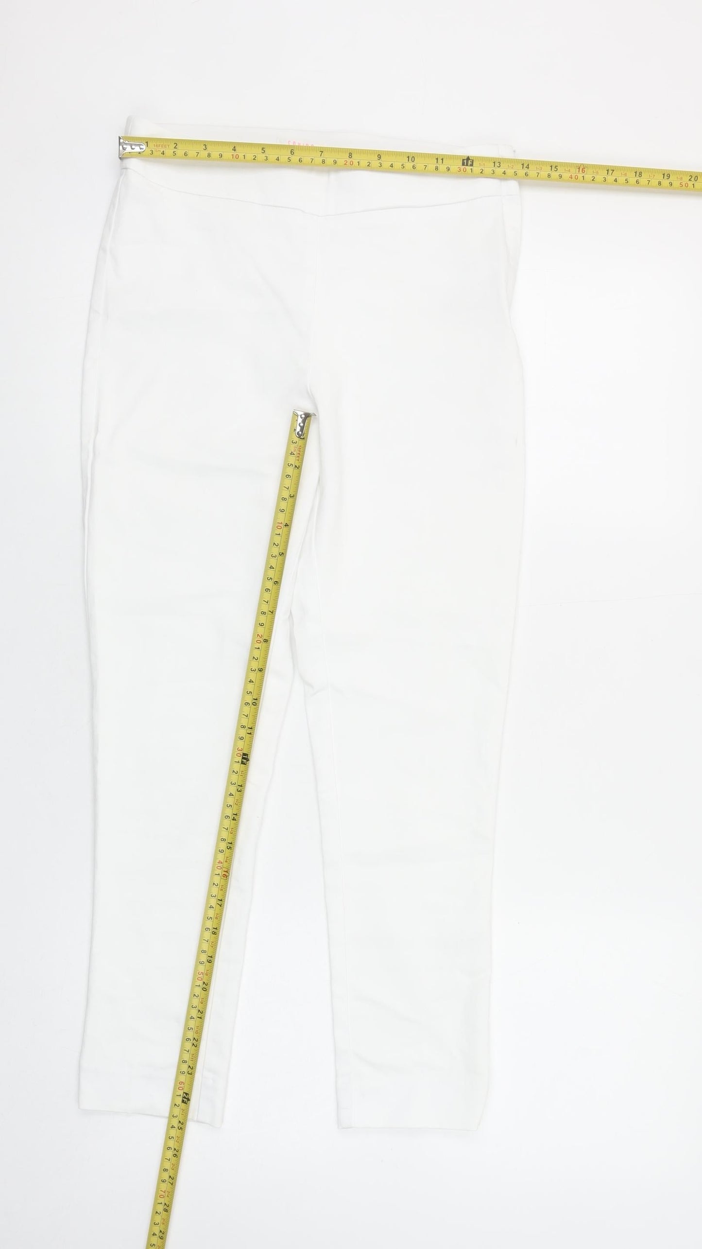 Womens UK Size 8 Savida  Ankle White Leggings