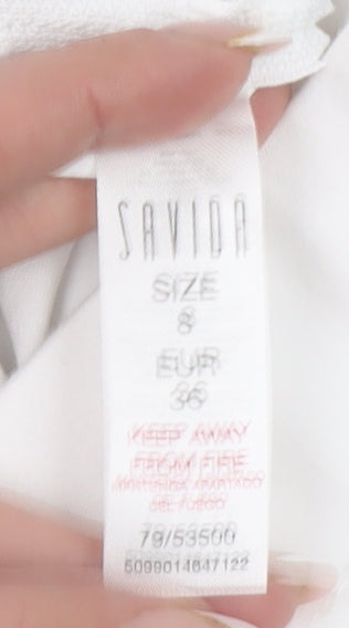 Womens UK Size 8 Savida  Ankle White Leggings