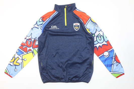 McKeever Boys Blue GAA 1/4 Zip Sweatshirt 5 Years Colourful Graphic Sports Top