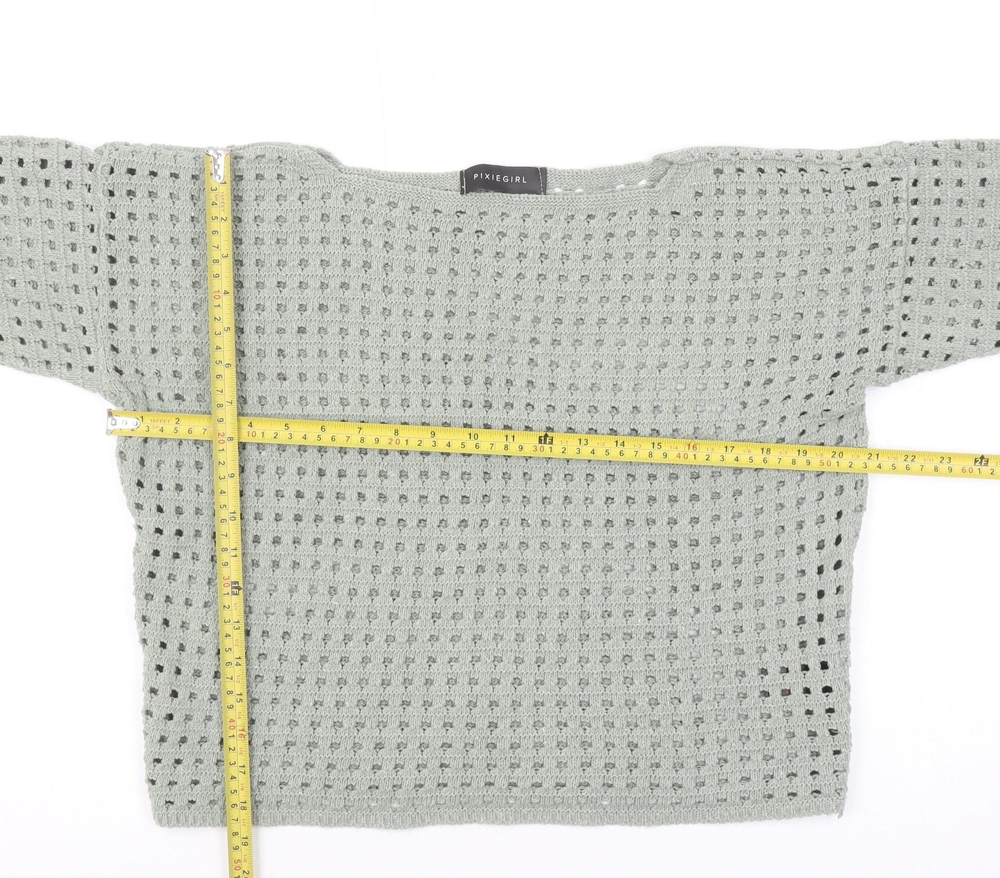 Womens UK Size 10-12 Pixiegirl Grey Pullover Jumper