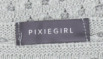 Womens UK Size 10-12 Pixiegirl Grey Pullover Jumper