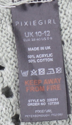 Womens UK Size 10-12 Pixiegirl Grey Pullover Jumper