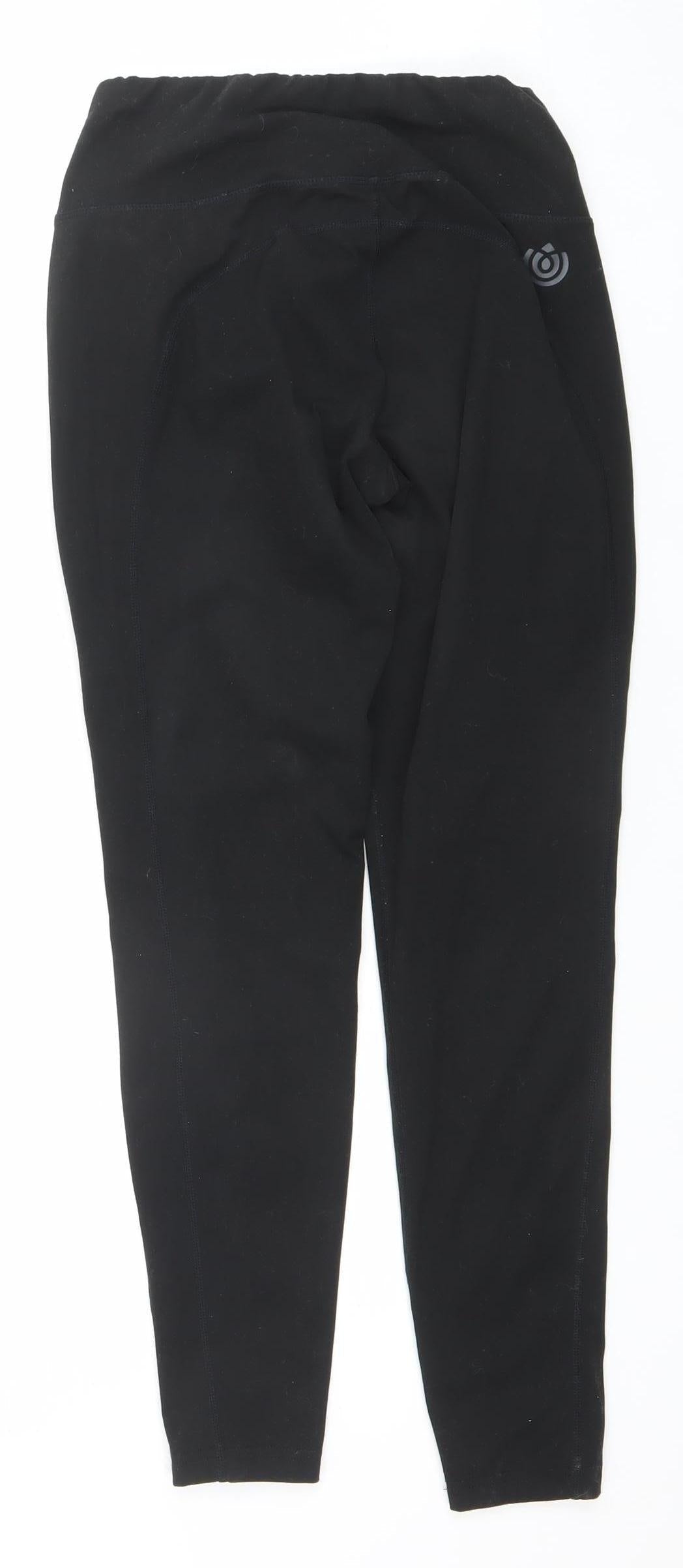 Womens UK Size 8 ENERGETICS Slim Fit Leggings Black Leggings