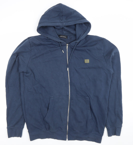 Mens UK Size 2XL Clean Cut Copenhagen Blue Full Zip Hoodie