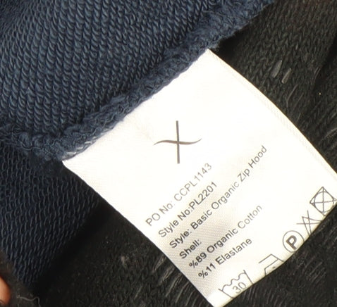 Mens UK Size 2XL Clean Cut Copenhagen Blue Full Zip Hoodie