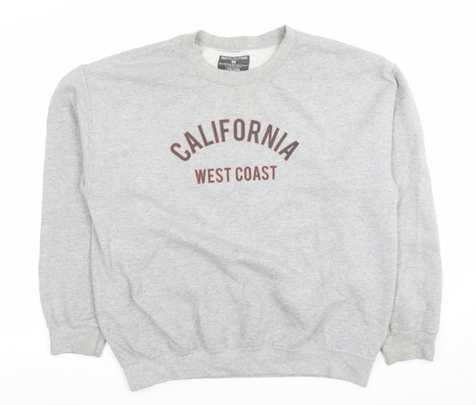 Mens UK Size M PRETTYLITTLETHING Grey Pullover Sweatshirt