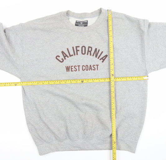 Mens UK Size M PRETTYLITTLETHING Grey Pullover Sweatshirt