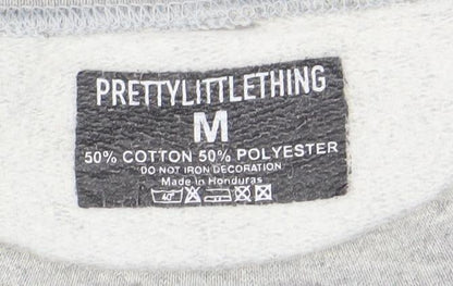 Mens UK Size M PRETTYLITTLETHING Grey Pullover Sweatshirt