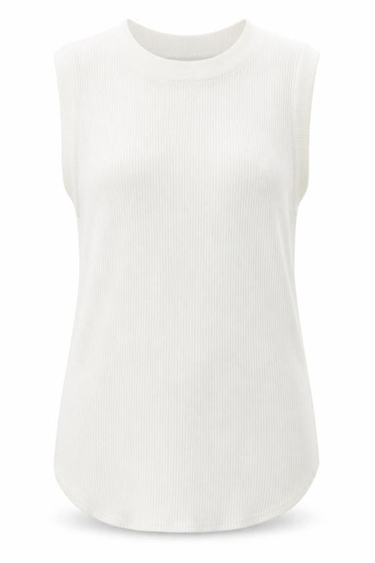 Womens UK Size S Gallery Ivory Basic Tank