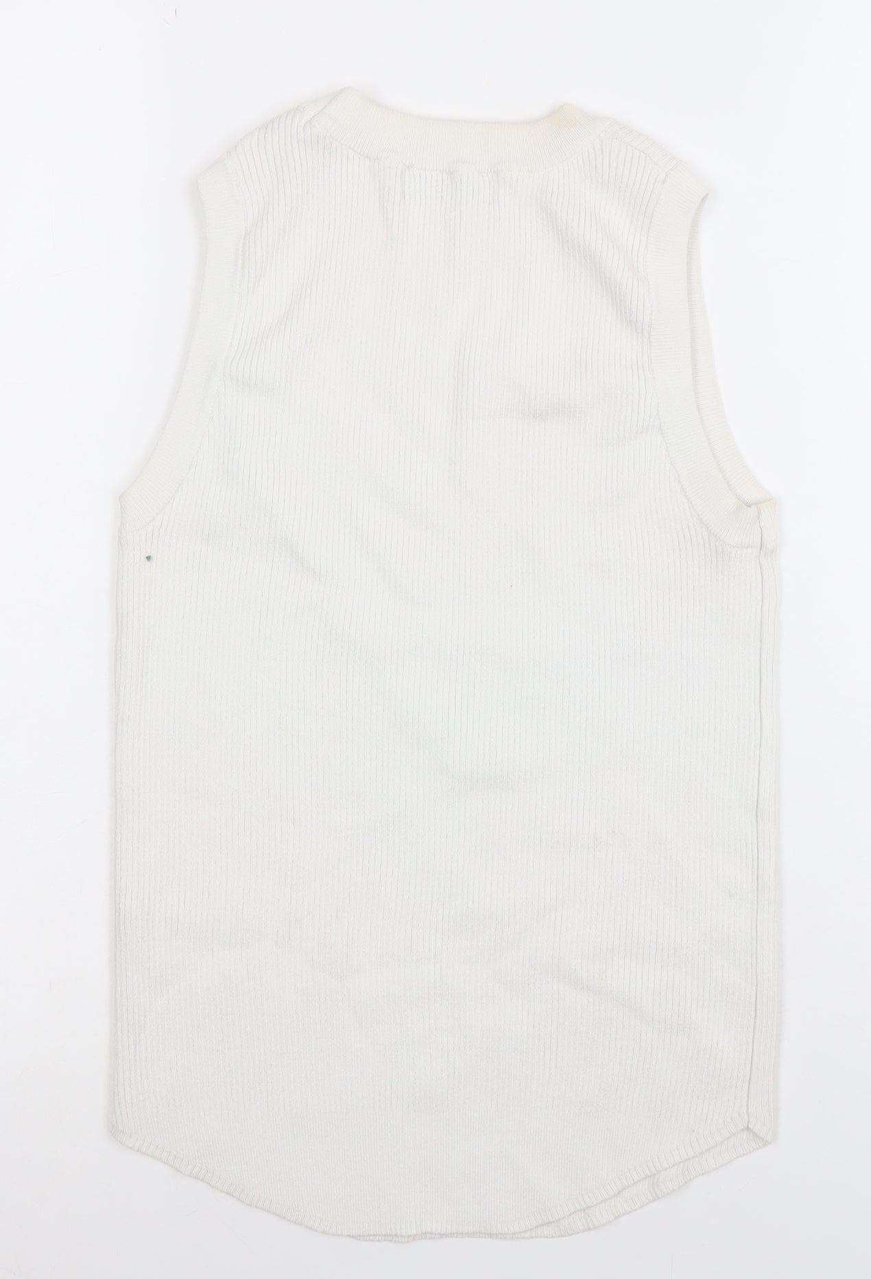 Womens UK Size S Gallery Ivory Basic Tank