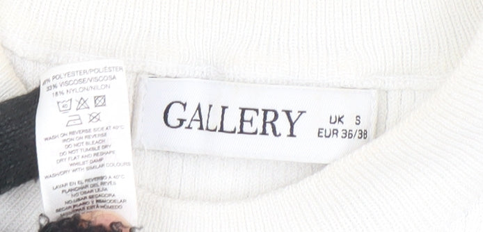 Womens UK Size S Gallery Ivory Basic Tank