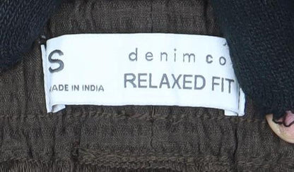 Denim & Co Mens Brown Relaxed Fit Cotton Shorts Size S