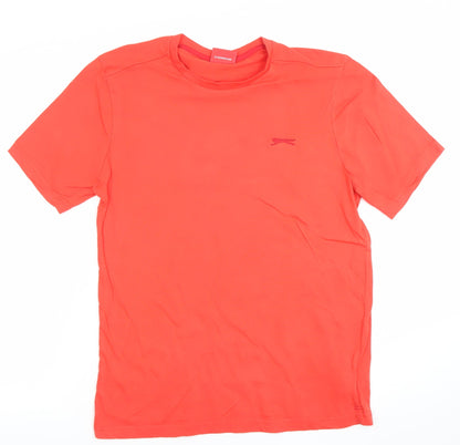 Slazenger Men's Red Short Sleeve Cotton Crew Neck T-Shirt Size S