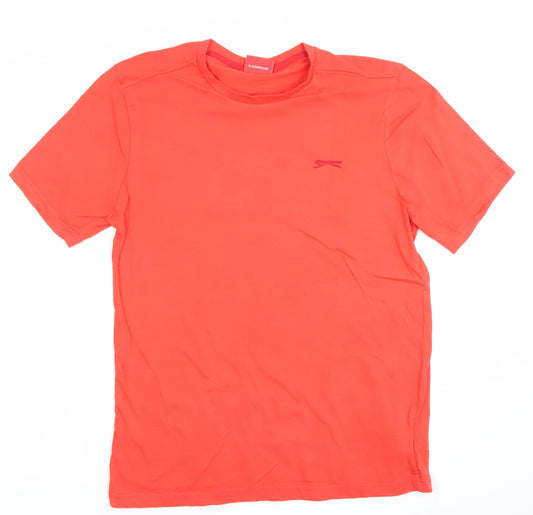 Slazenger Men's Red Short Sleeve Cotton Crew Neck T-Shirt Size S