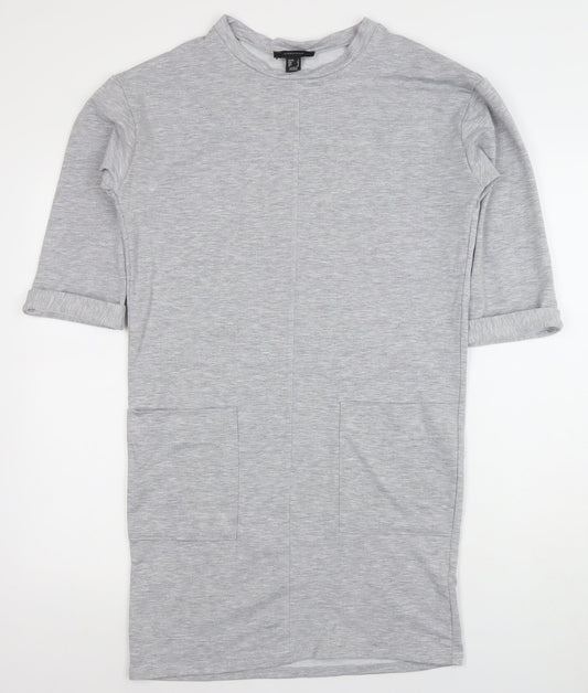 Atmosphere Women Grey Jersey T-Shirt Dress Size 8