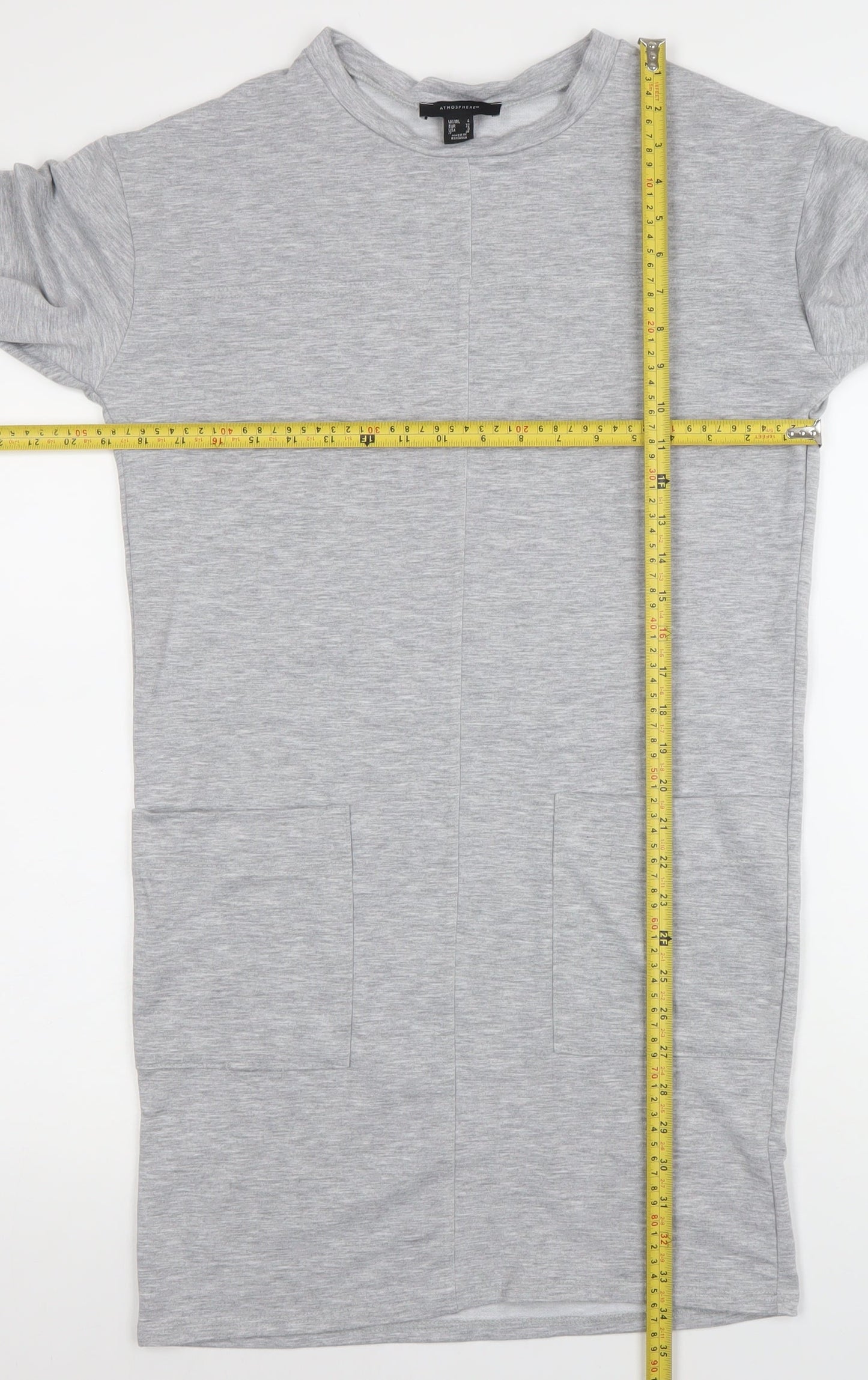 Atmosphere Women Grey Jersey T-Shirt Dress Size 8