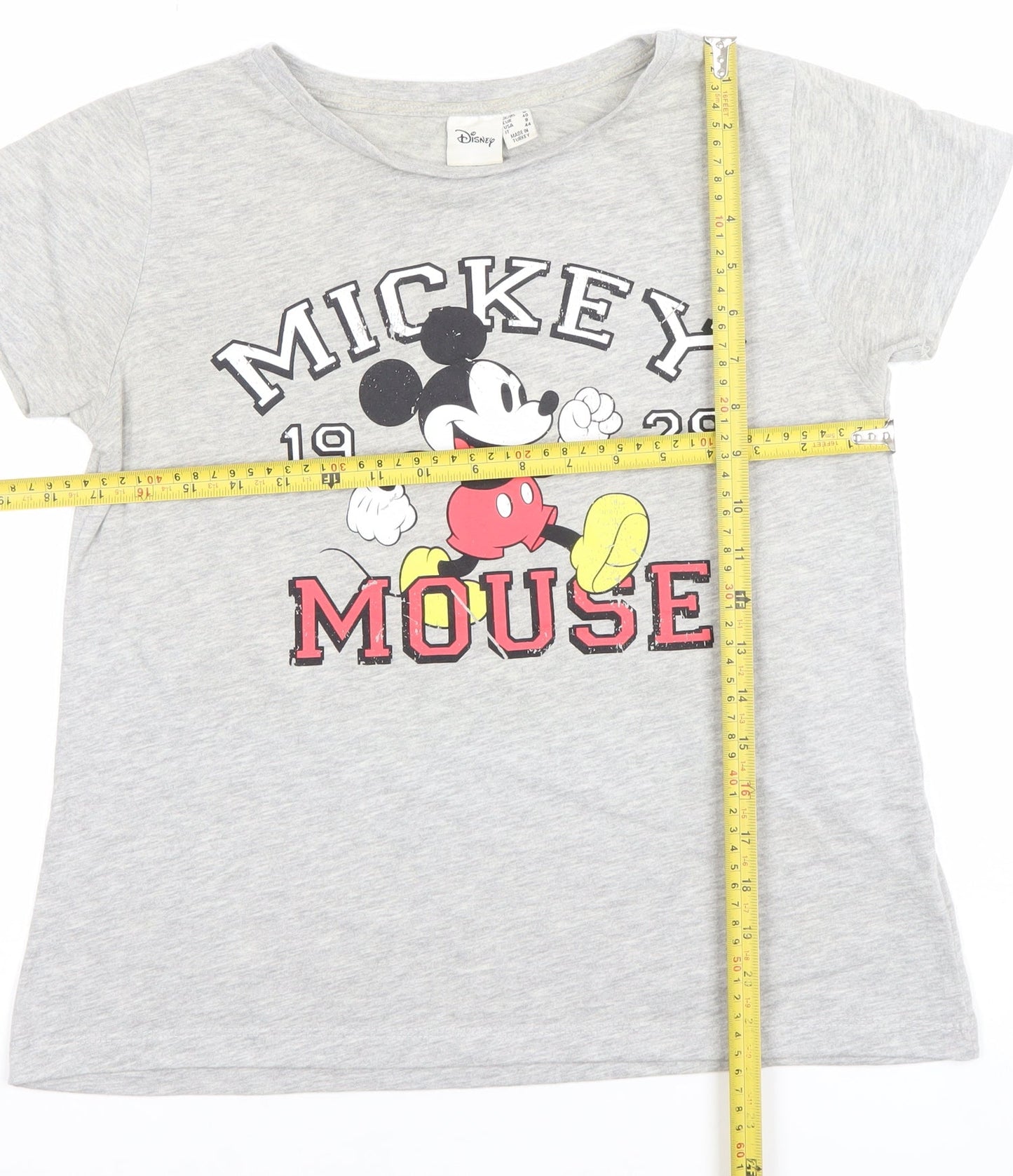 Womens UK Size 12 Disney Grey Basic T-Shirt