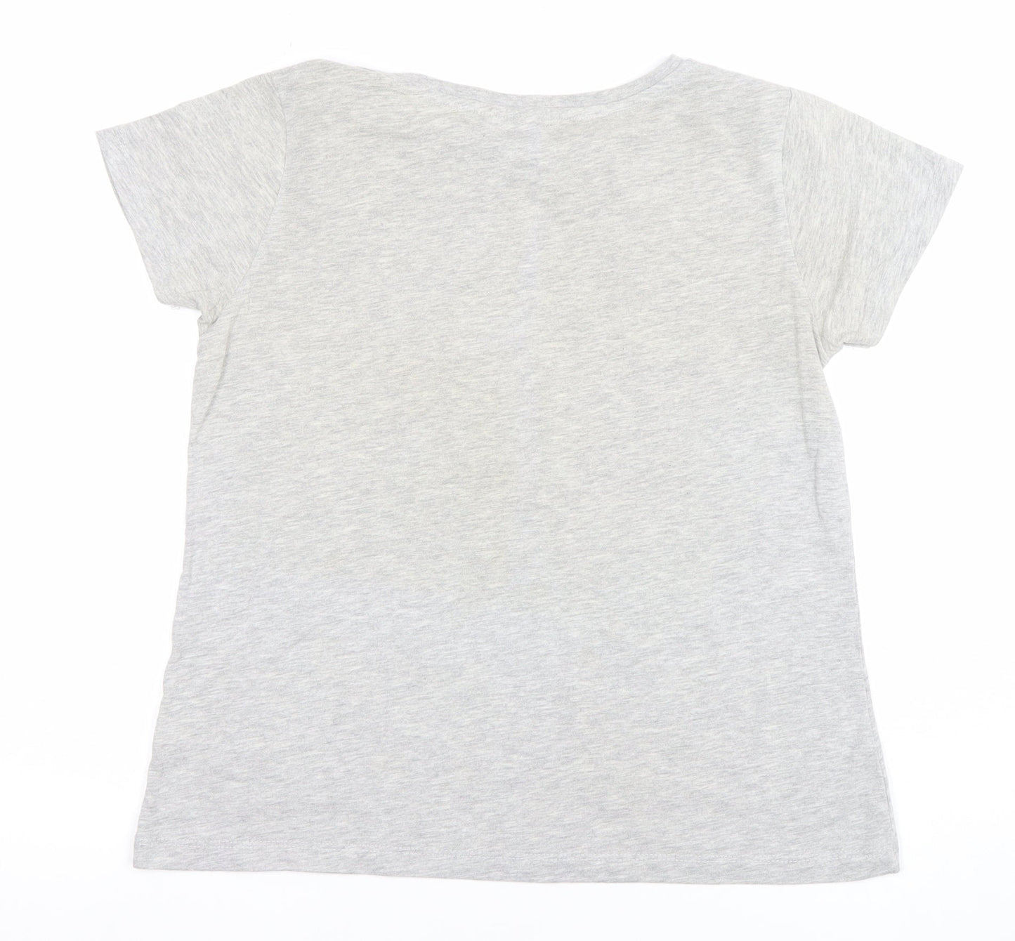 Womens UK Size 12 Disney Grey Basic T-Shirt