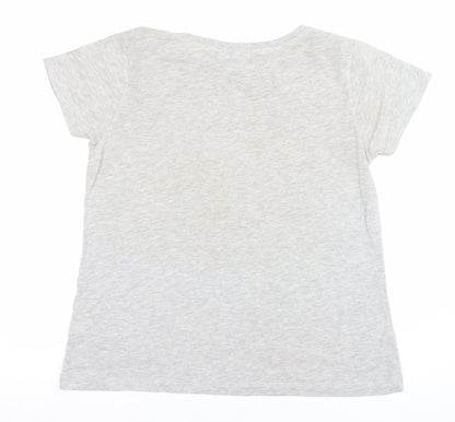 Womens UK Size 12 Disney Grey Basic T-Shirt